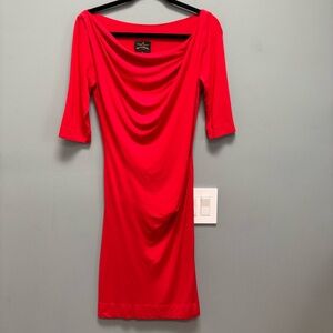 Vivienne Westwood Anglomania Red Jersey Codycon Dress S